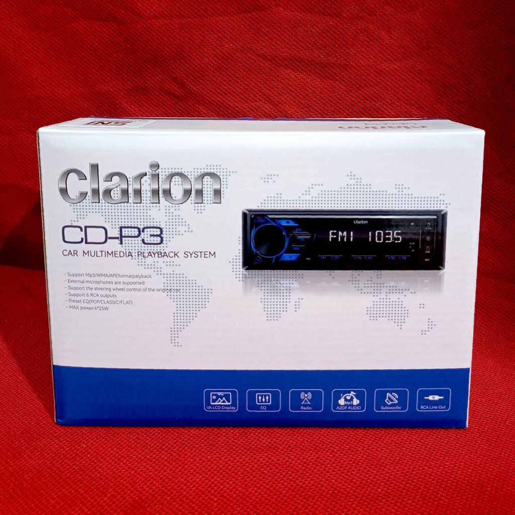 Singledin Clarion Bluetooth  CD-Mp3 Clarion Series.