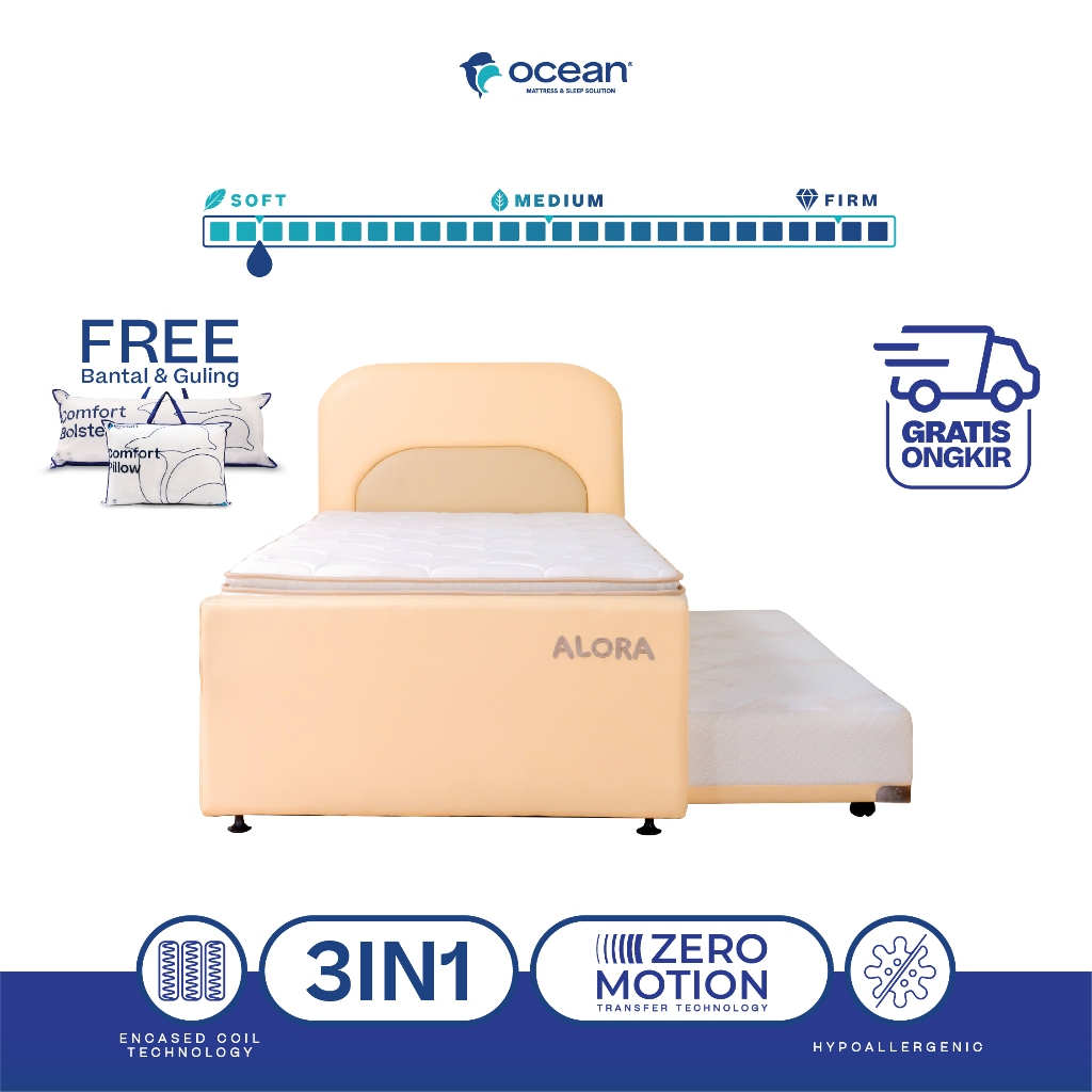 Ocean Springbed - Kasur Alora Bed Dorong 3 in 1