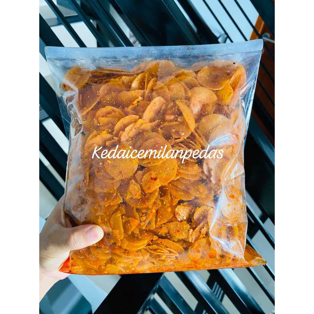 

seblak kering moring ready varian rasa pedas daun jeruk/original daun jeruk kemasan 1kg 500gr 250gr 100gr