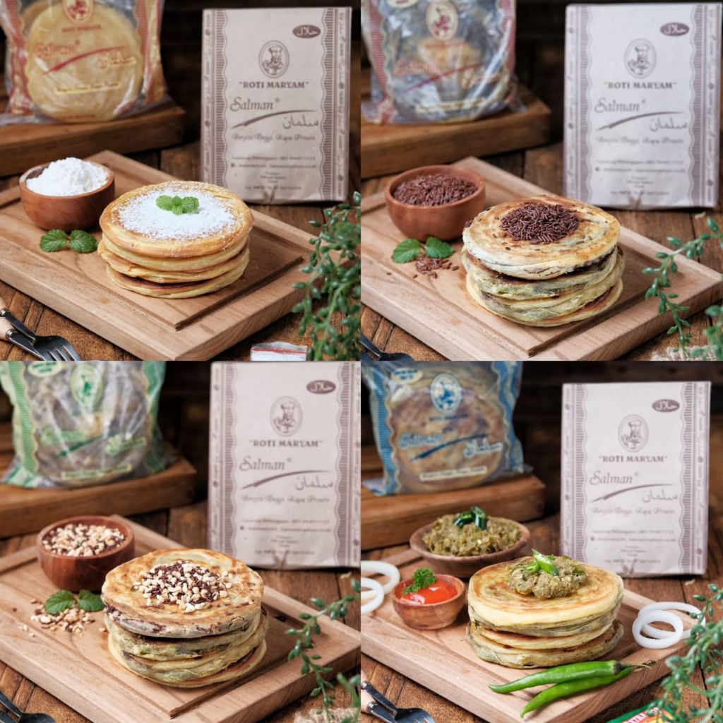 

Roti Maryam Salman - Original / Coklat / Cokelat kacang / Daging | Frozen, Gurih, Enak & Halal