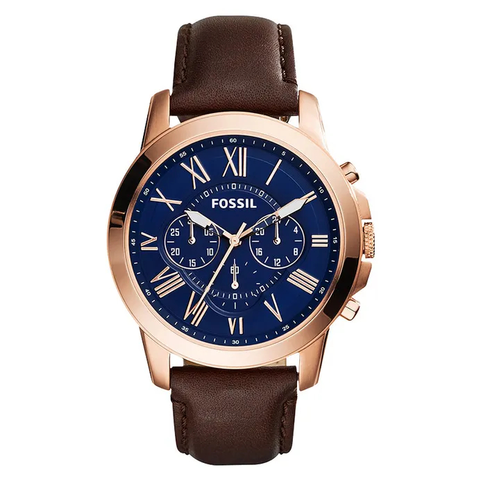 Fossil FS5068 Grant Chronograph Brown Leather Strap