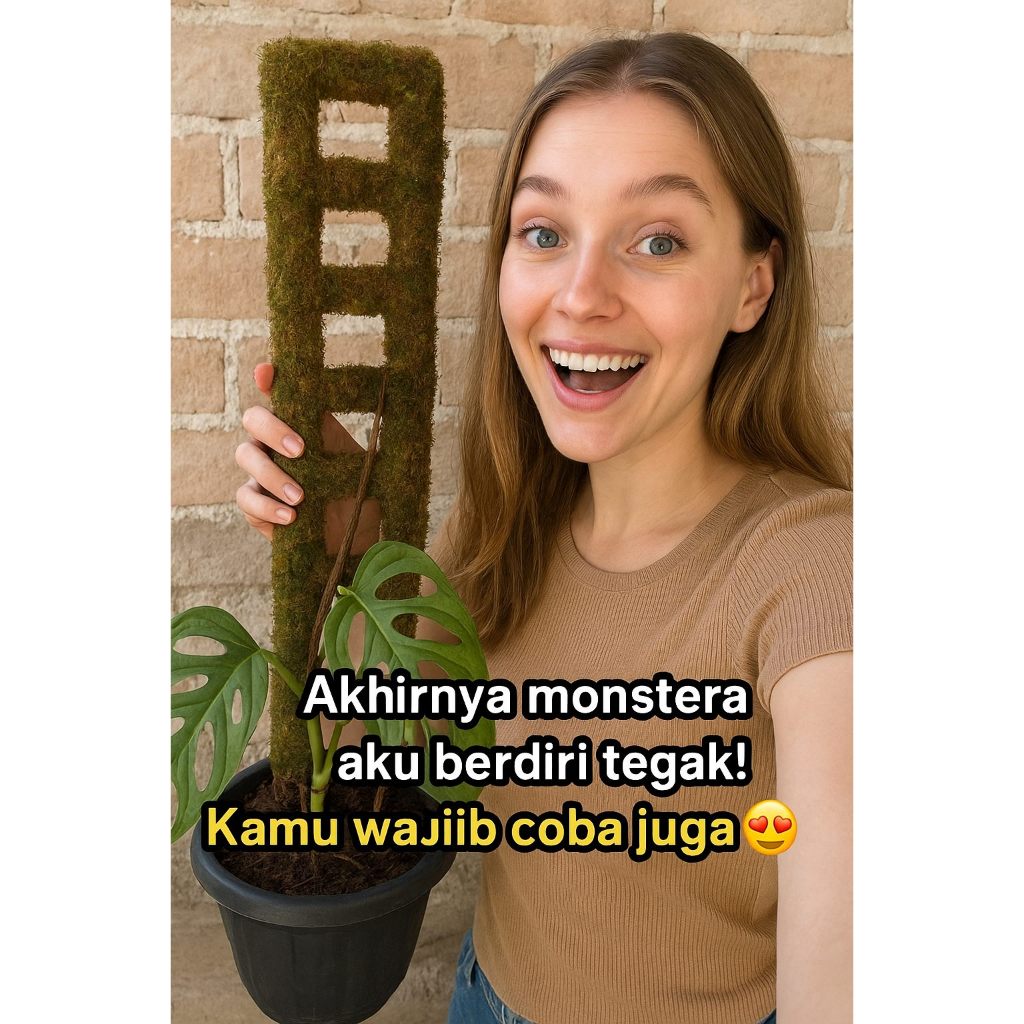 Turus Tangga Pipa Lumut 100 cm Tiang Penyangga Tanaman Rambat