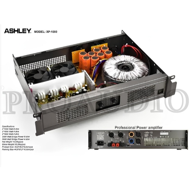 POWER AMPLIFIER ASHLEY XP1000 XP 1000 ORIGINAL CLASS H POWER 2 x 1000 Watt