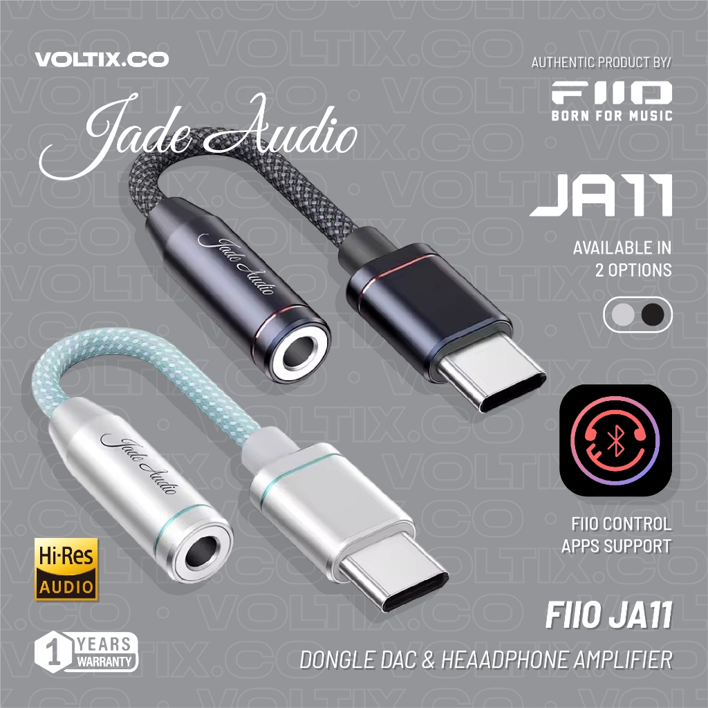 FiiO Jade Audio JA11 / JA-11 / JA 11 USB Type C to 3.5mm Earphone/Headphone DAC and Amplifier For