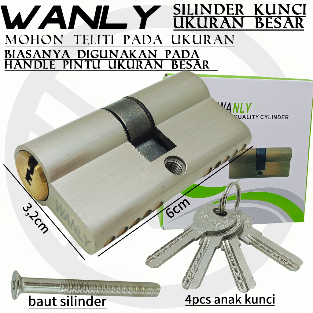 silinder wanly, silinder kunci ukuran besar