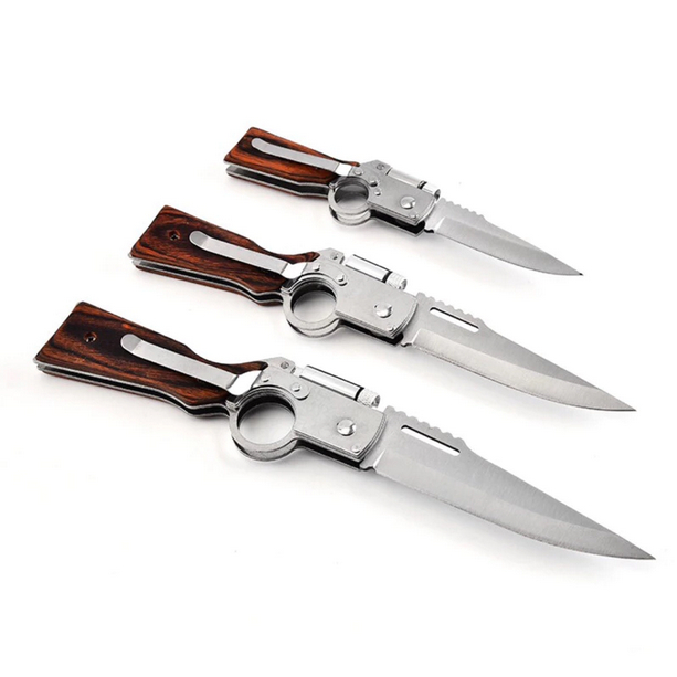 Pisau lipat Folding Knife Gun AK47/ Pisau camping dan peralatan survival