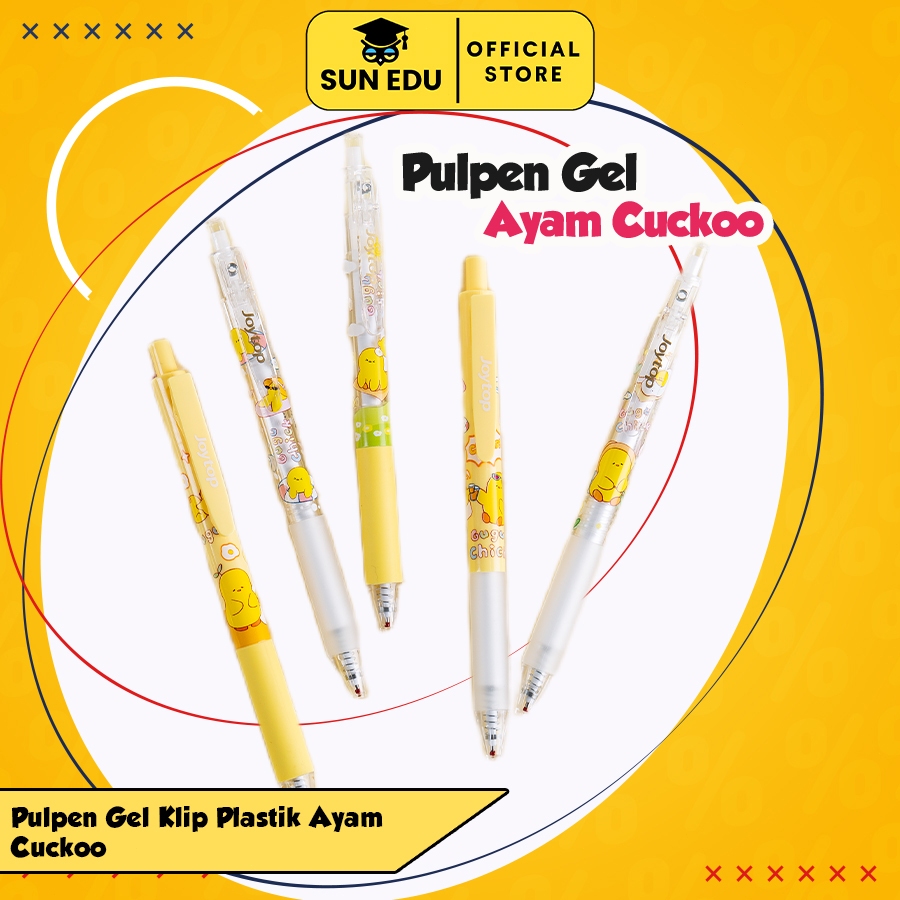 

1 PCS Pen Mekanik Cute Yellow Duck / Pulpen Gel Mekanik Black 0.5mm Cover Bebek Ayam 1 PCS