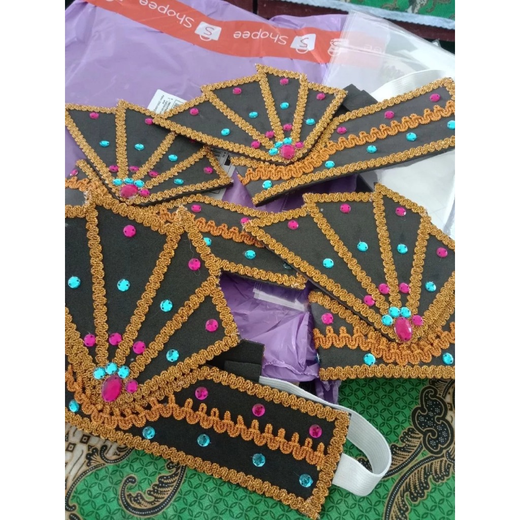 Hiasan Kepala Tarian Kipas Mahkota Tari Kipas Anak Dewas