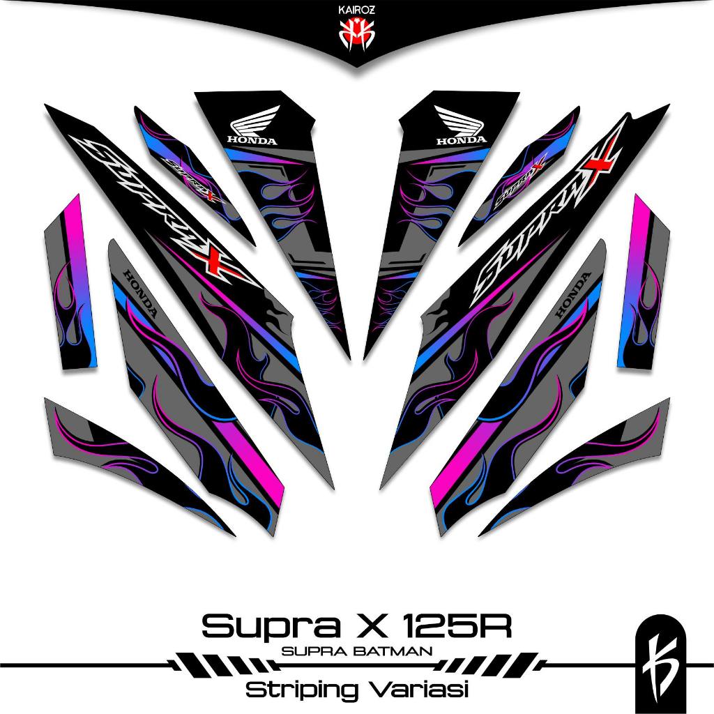 STRIPING SUPRA X 125 KARBU SKU 183 BATMAN STICKER STIKER HONDA SUPRA X 125 WAVE 125I SUPRA X 125R