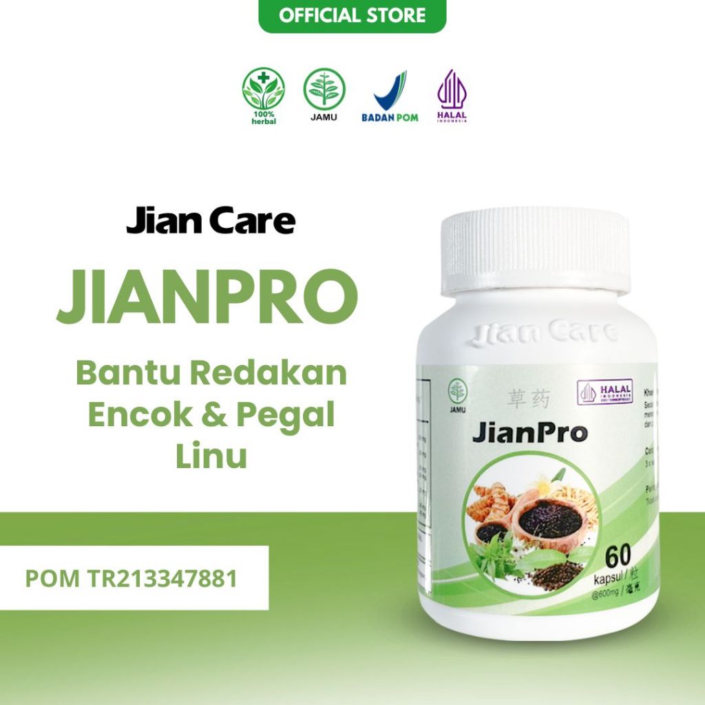 Jian Care Jianpro - Herbal Cina Alami Bantu Redakan Encok & Pegal Linu [BPOM]