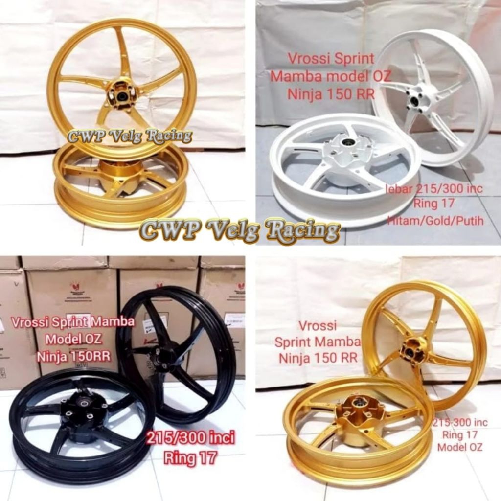 Velg Ninja 150 RR R SS Vrossi Rossi sprint mamba model oz Kawasaki 150R 150RR