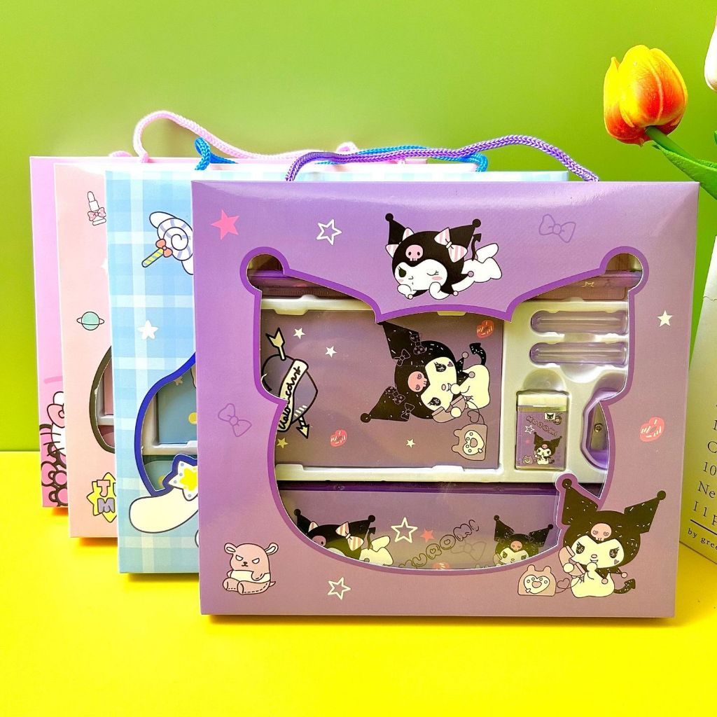 

Kotak Pensil Anak Set 7 In 1 Stationery Hadiah Anak Student Set Alat Tulis Sekolah Karakter Cewek