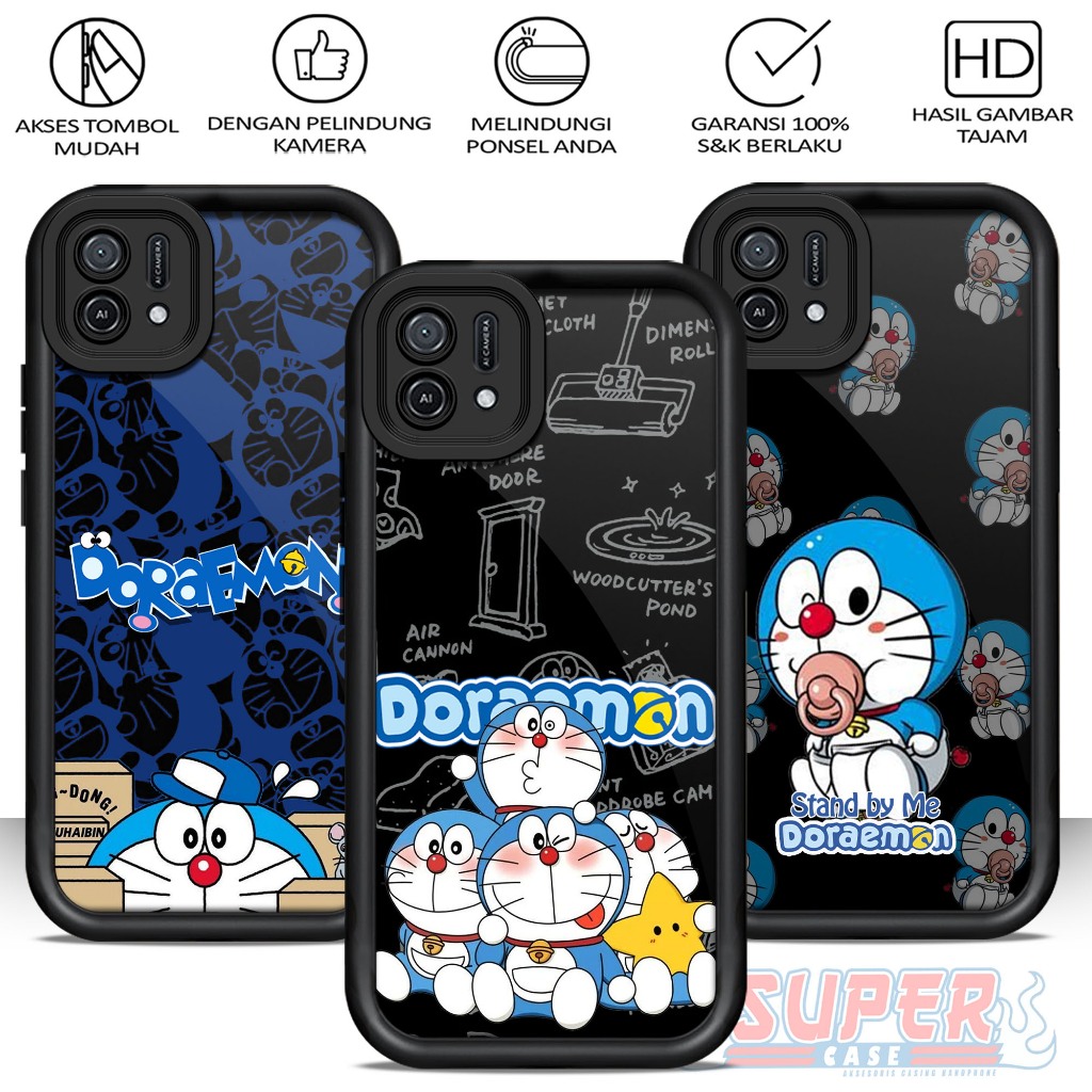 Case Hp For OPPO A16E A16K Pelindung Handphone DORAEMON SoftCase Glossy casing Handphone Silikon Gla