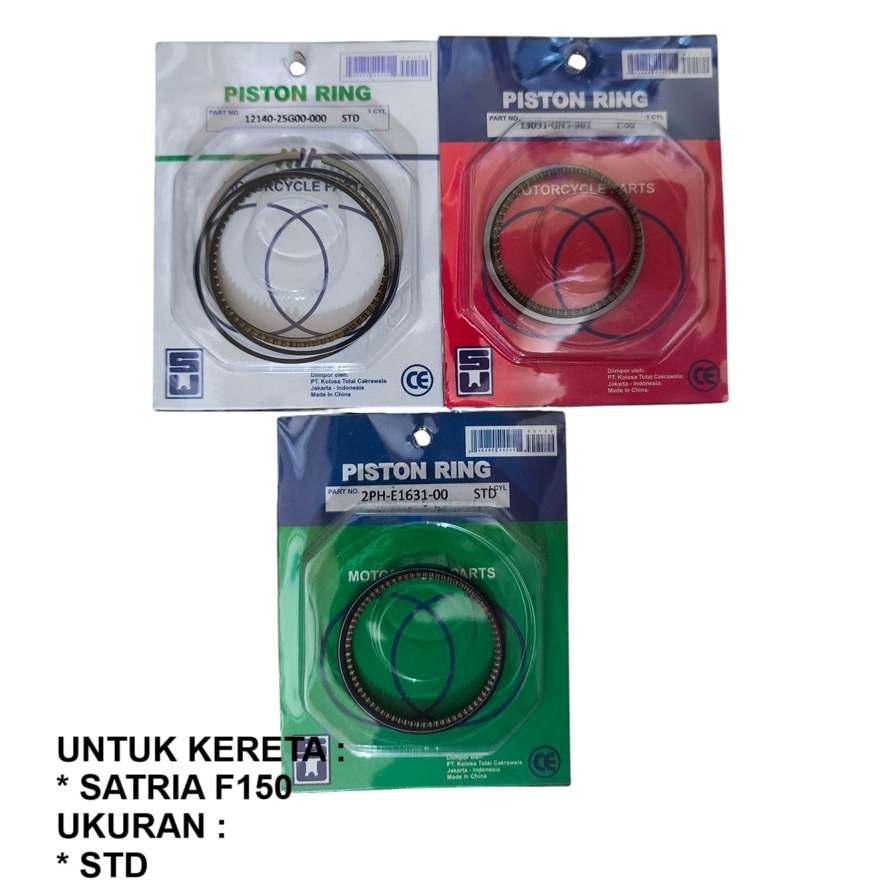 ( GRADE A+ ) RING PISTON RING SEHER STANDART SATRIA F150 (25G00) - MEREK SW