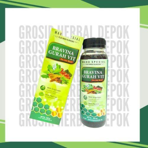 

madu bravina GURAH VIT 320 gr - madu spesial - Bravina Herbavit untuk tenggorokan