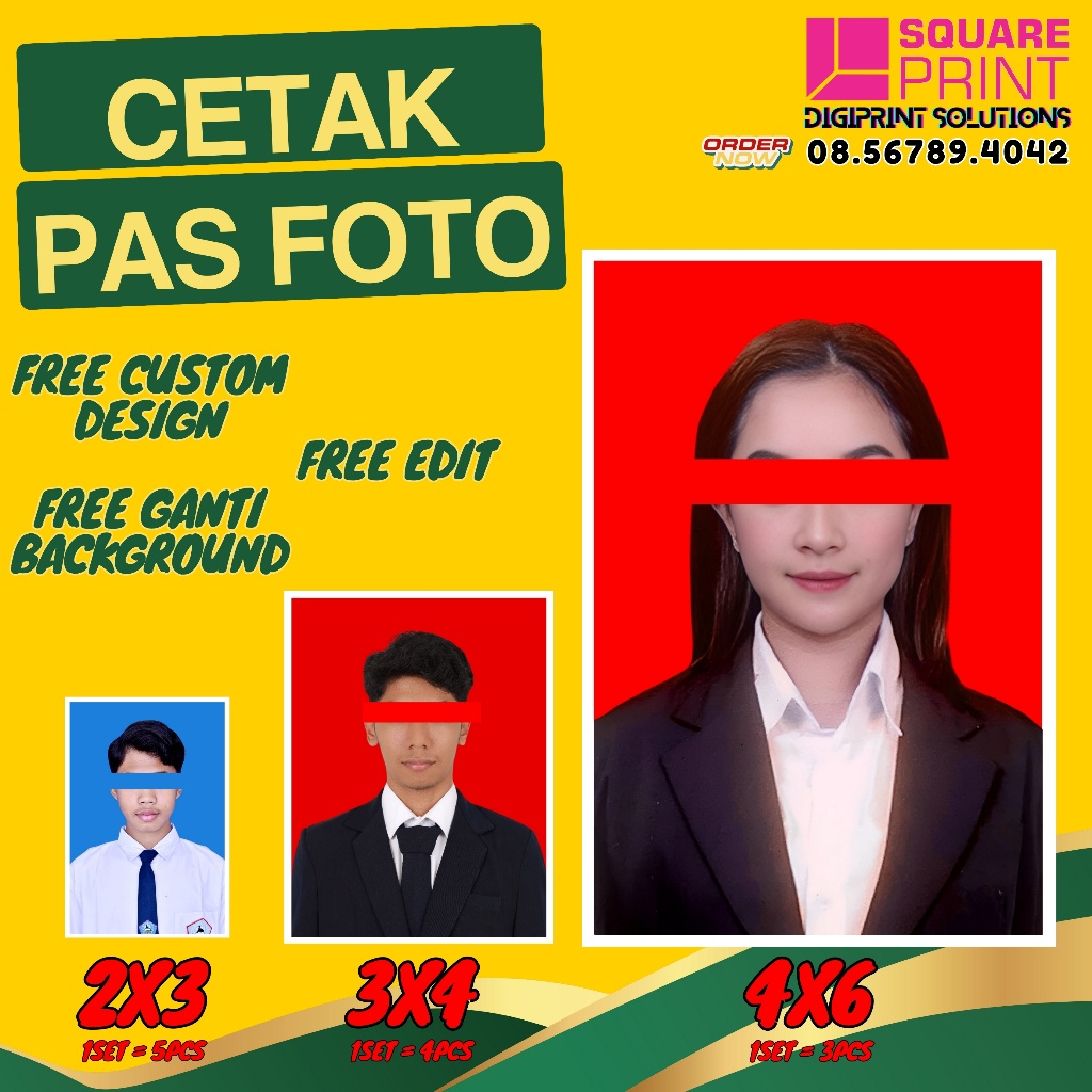 

Cetak Pas Foto / Cetak Custom