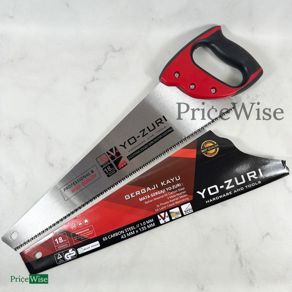 Gergaji Kayu 18 inch Yozuri / Gergaji Kayu Gagang Lapis Karet