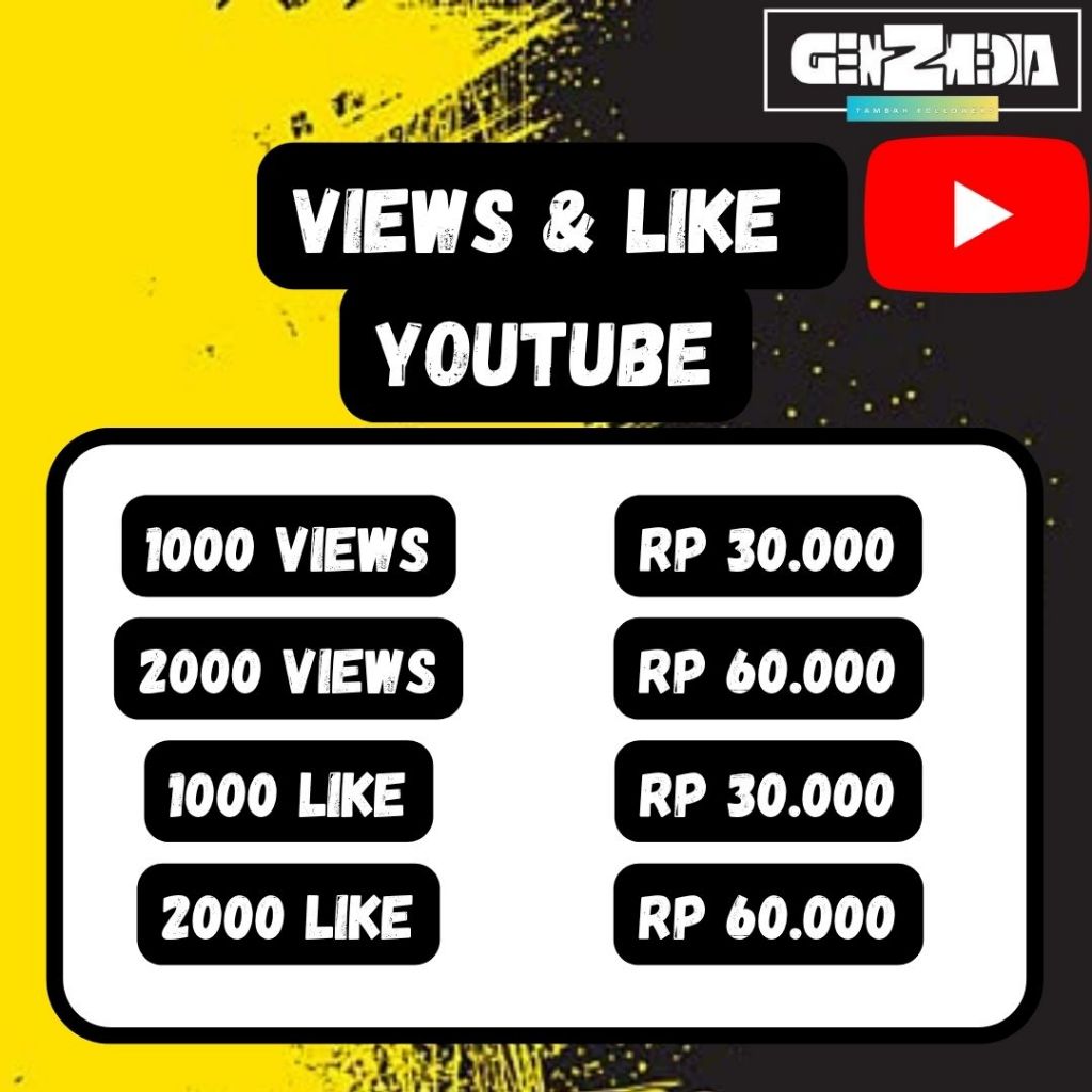 YOUTUBE SHORT  VIDEO VIEW LIKE PREMIUM BERGARANSI NO DROP TERMURAH