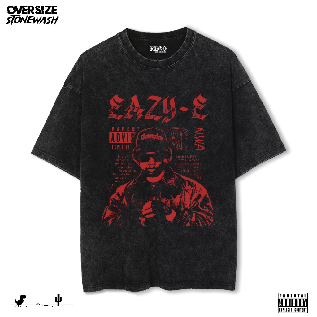 Fiego EAZY E 1 | Premium Stonewash Oversize T-Shirt | Oversize TShirt