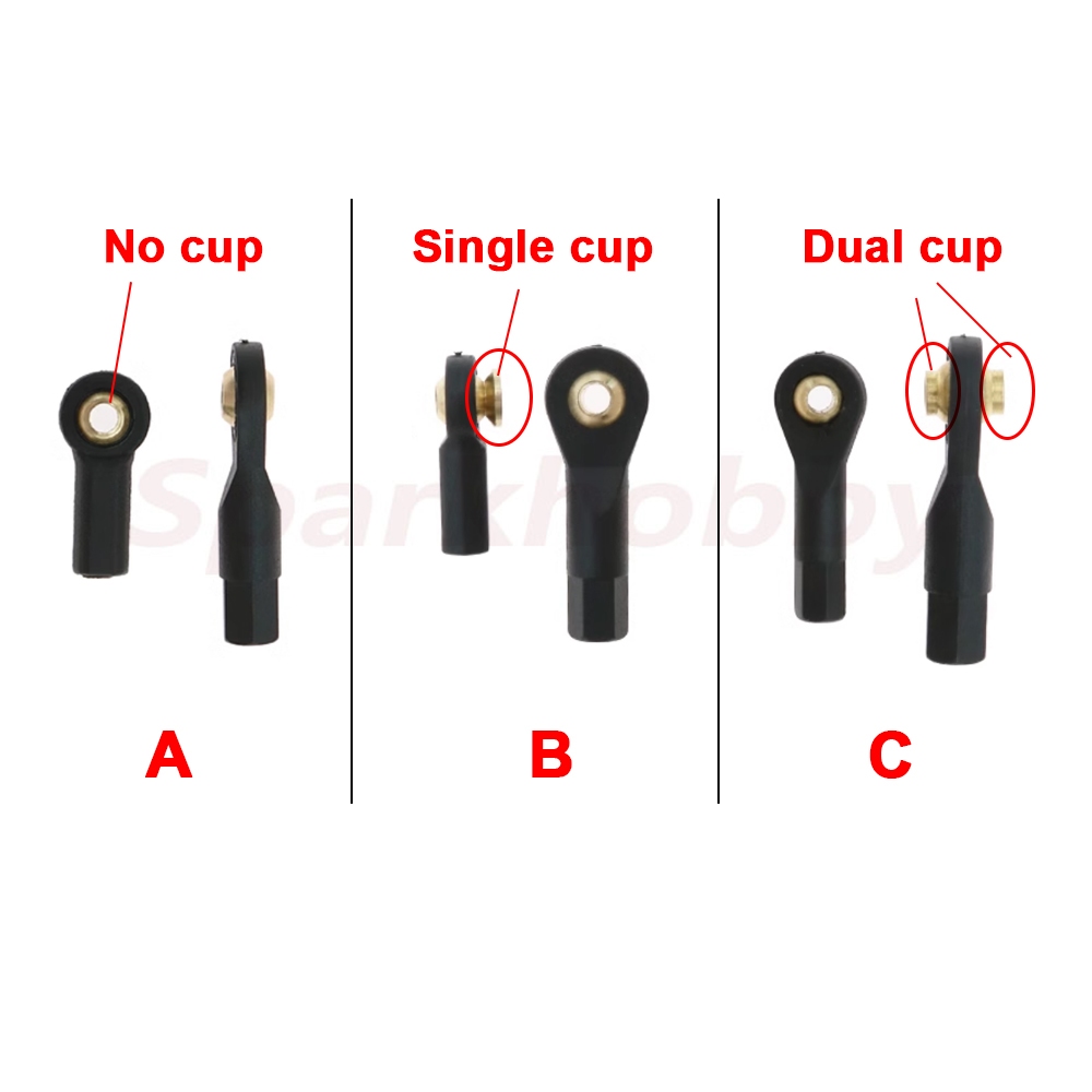 INJORA plastik NYLON M2 M2.5 end rod ball head lingkage ball joint buckle rc model toys rc boat