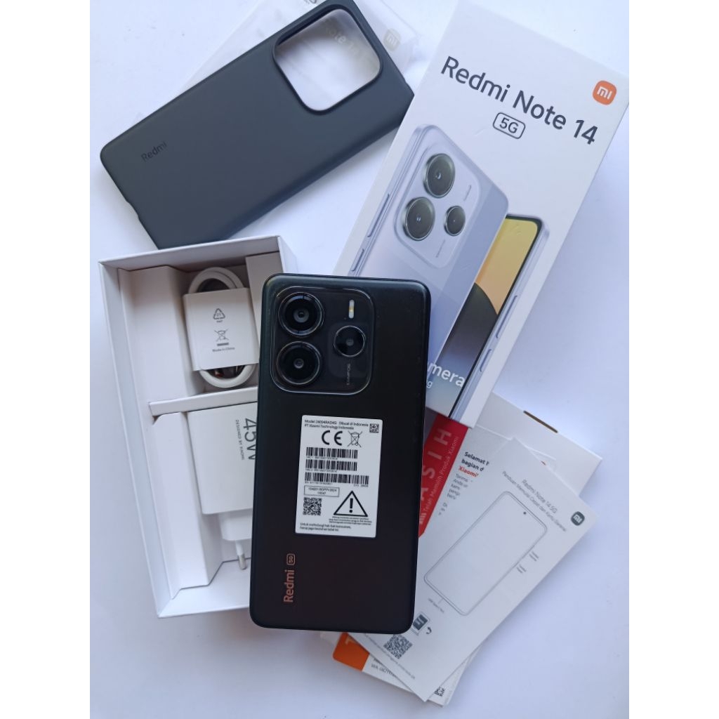 XIAOMI Redmi Note 14 5G 8/256 - Midnight Black ( Bekas/Second )