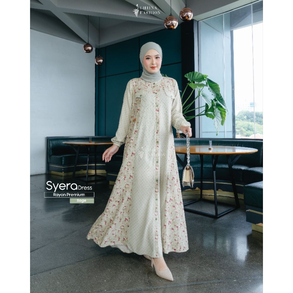 SYERA DRESS By Ghina Fashion/Rayon Premium/Adem Nyaman/Dress Motif
