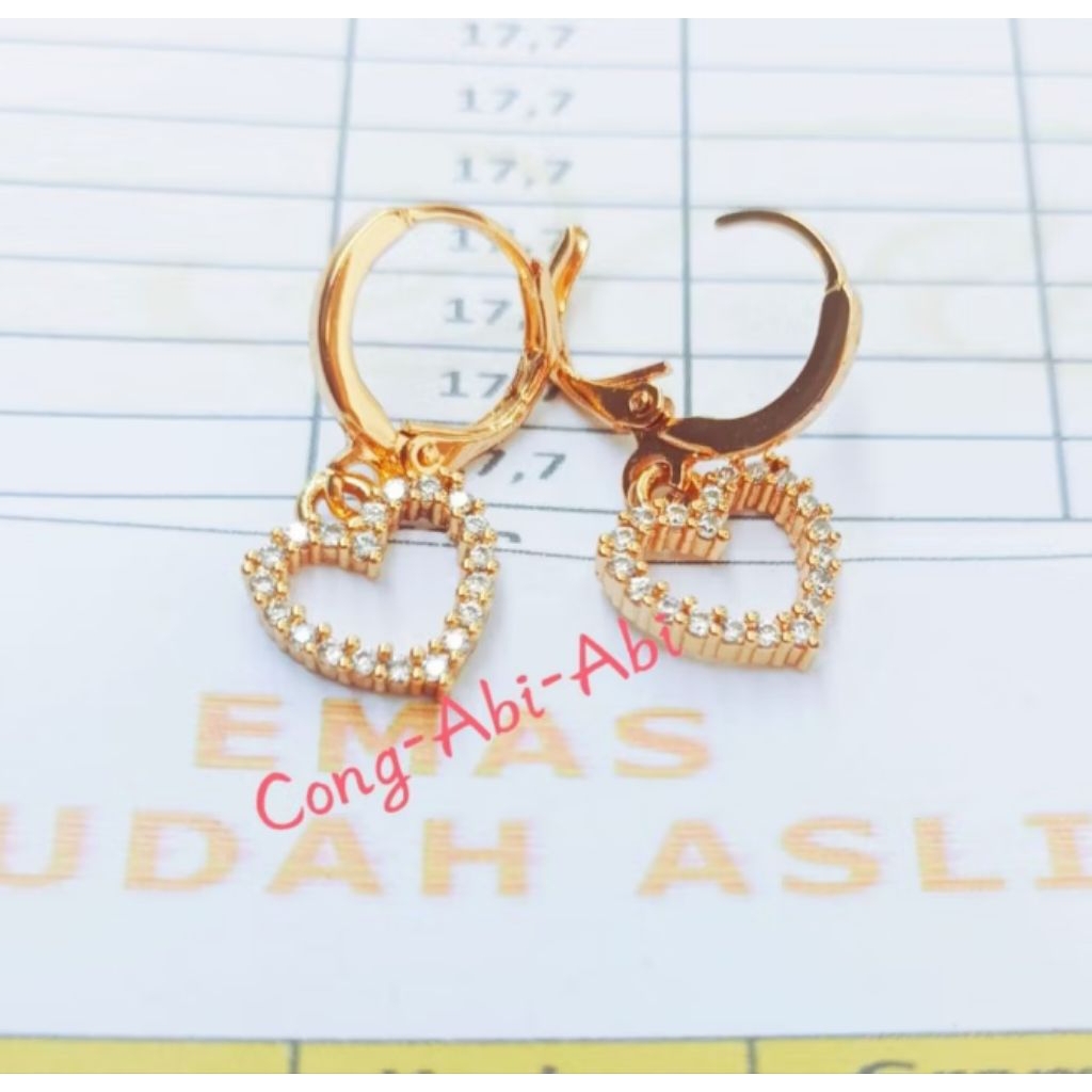 anting emas asli 24 karat 100% ori