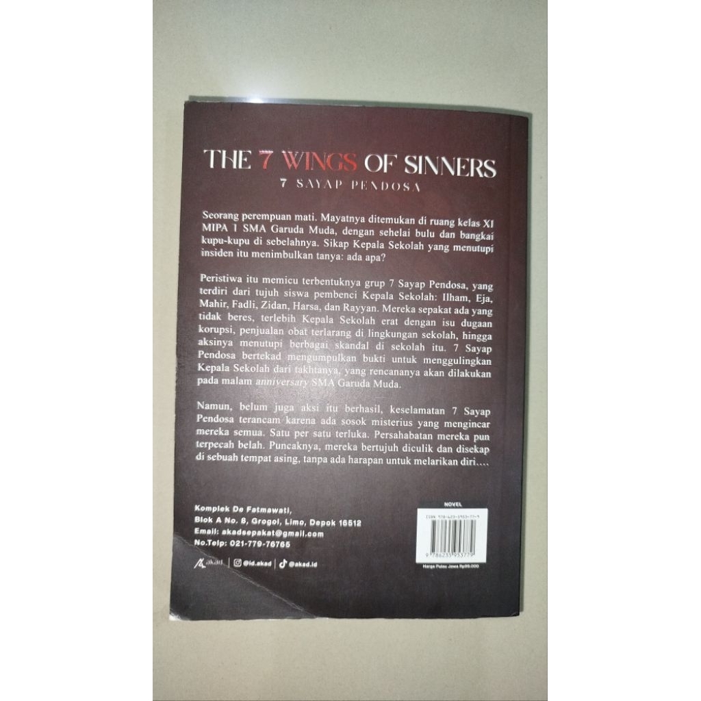 Preloved Novel The 7 Wings Of Sinners