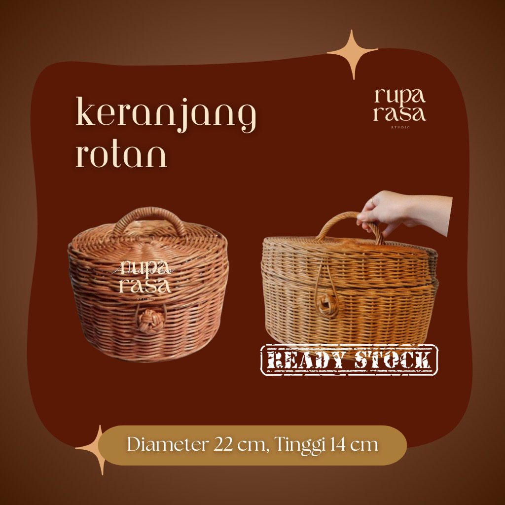 

Keranjang Rotan / Hampers Rotan Diameter 22 cm