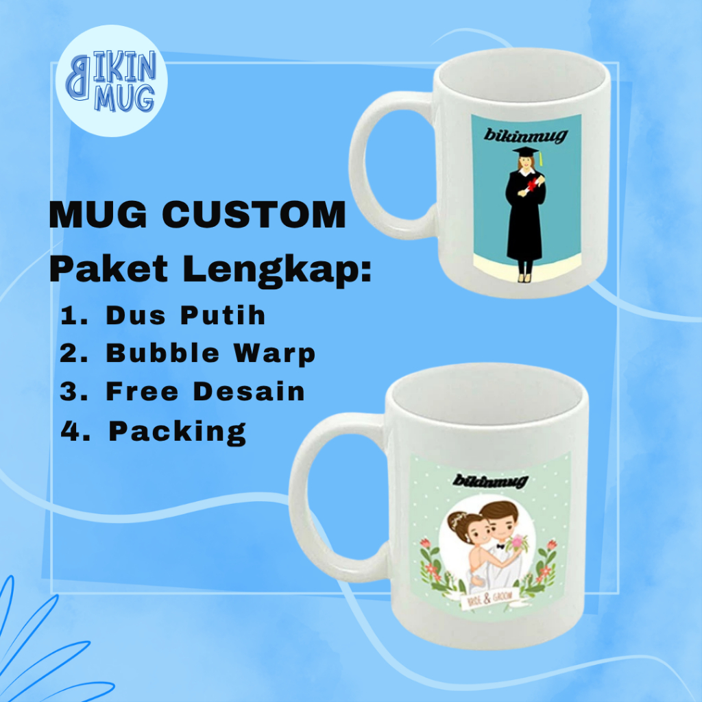 Mug Custom Bergaransi / Mug souvenir / custom mug / souvenir ulang tahun / souvenir pernikahan Murah