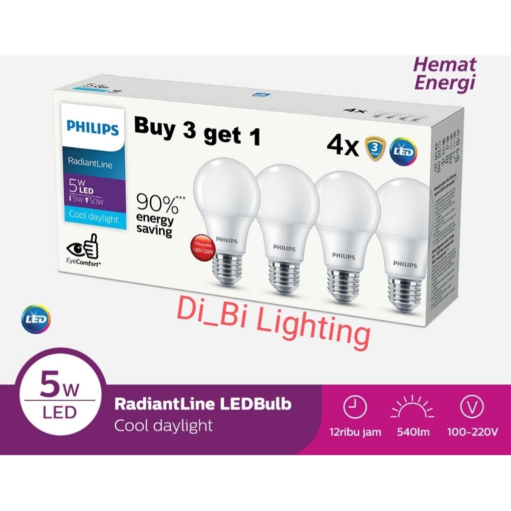 Philips led 5watt murah