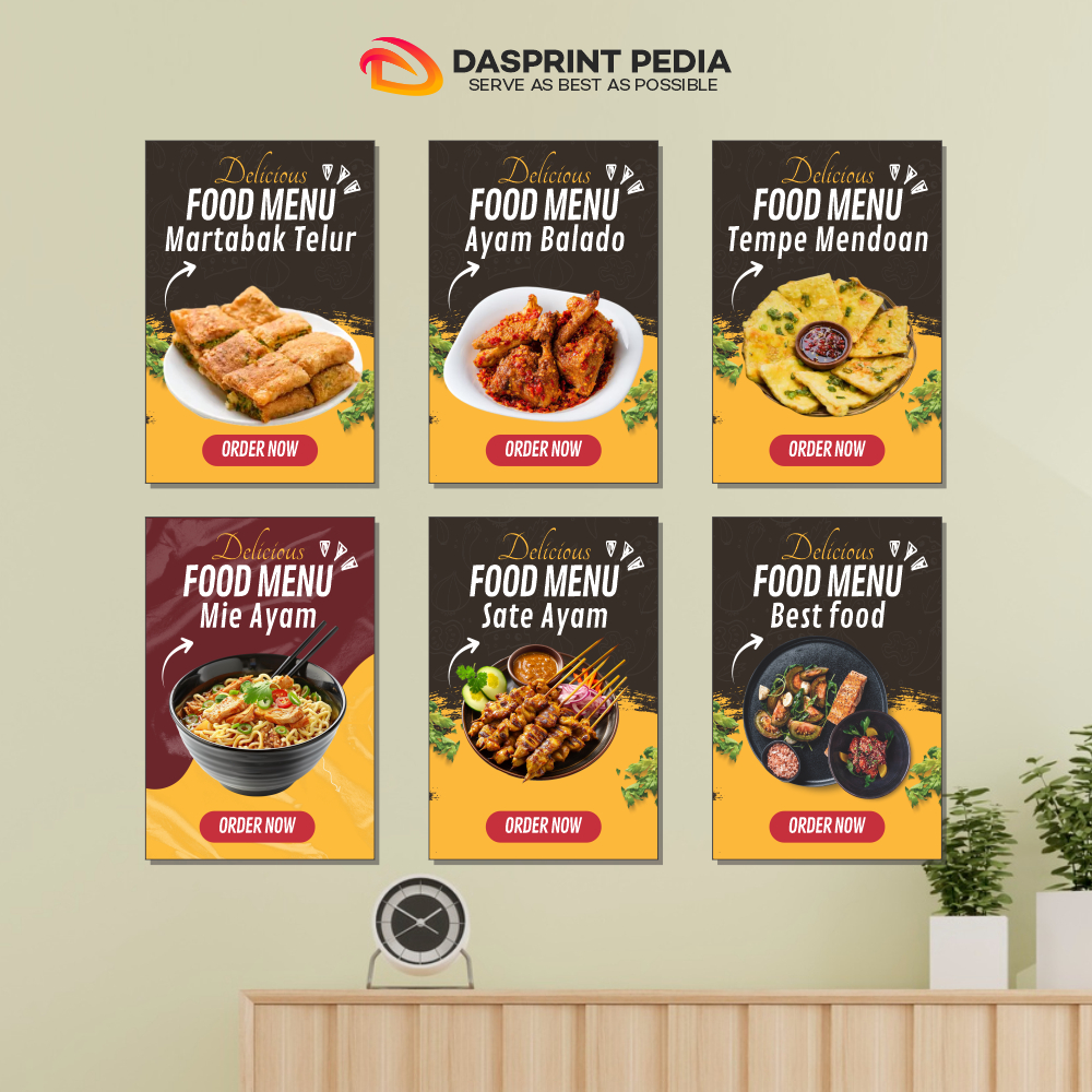 Hiasan Dinding Menu Makanan Hiasan Rumah Makan Poster Pajangan Cafe
