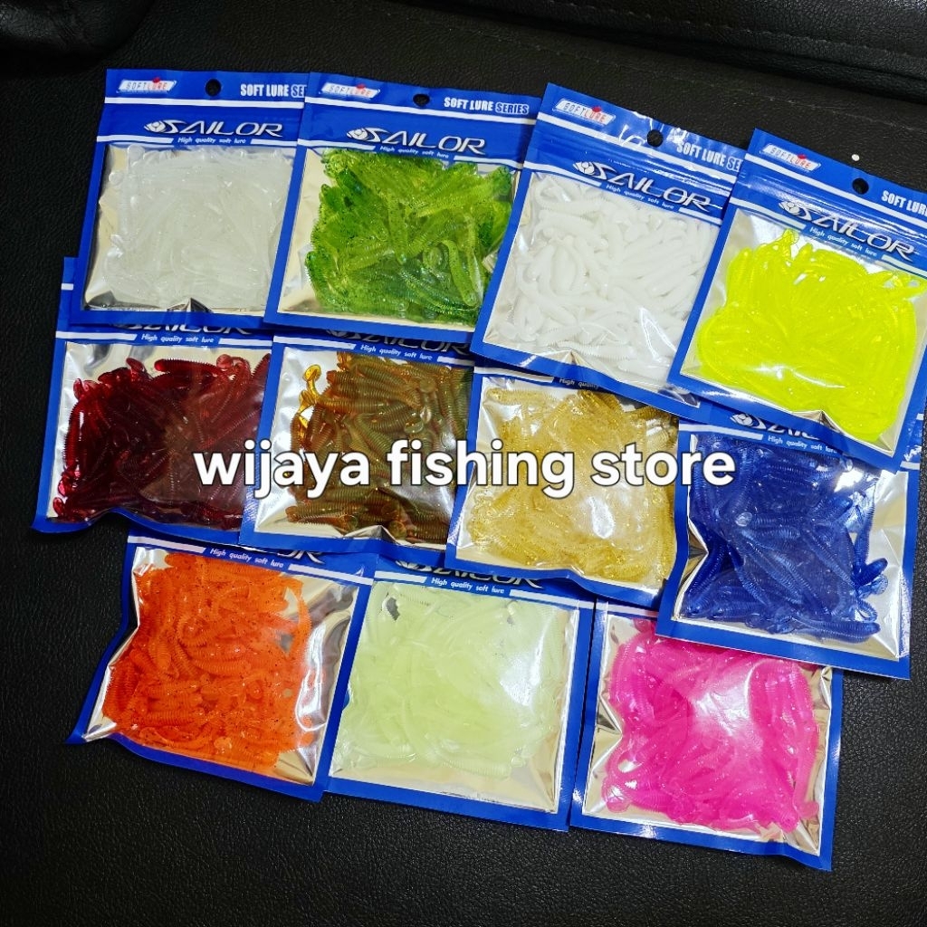 soft lure worm 5cm 0.6 gram ( harga untuk 1 bungkus / 50pcs)