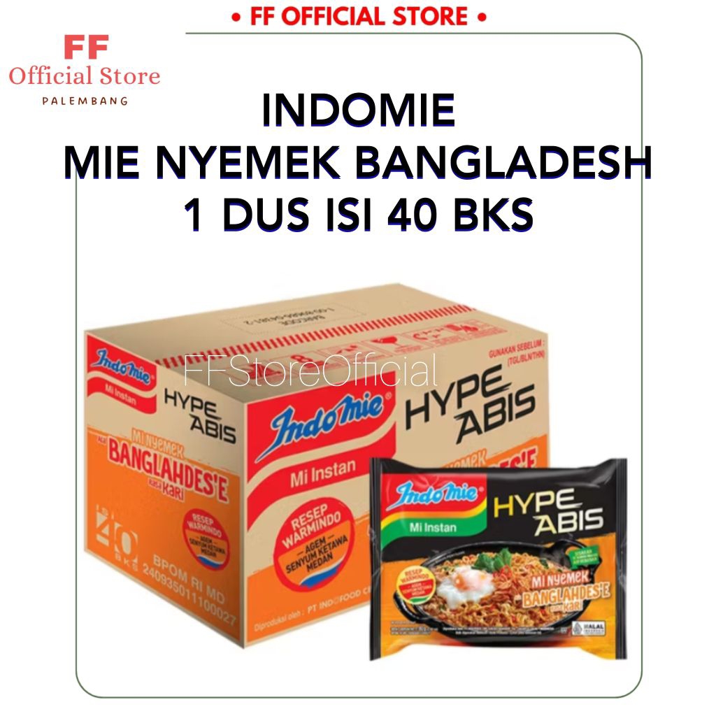 

INDOMIE Mie Nyemek Bangladesh Rasa Kari 1 Dus isi 40 Bks