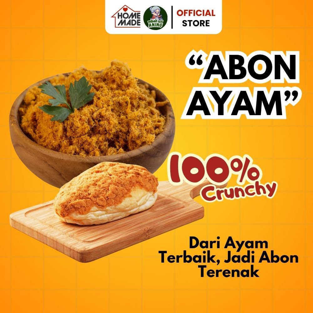 

Abon Ayam Premium Tanpa Campuran - cocok untuk MPASI - Produksi Mbah Uti Aing