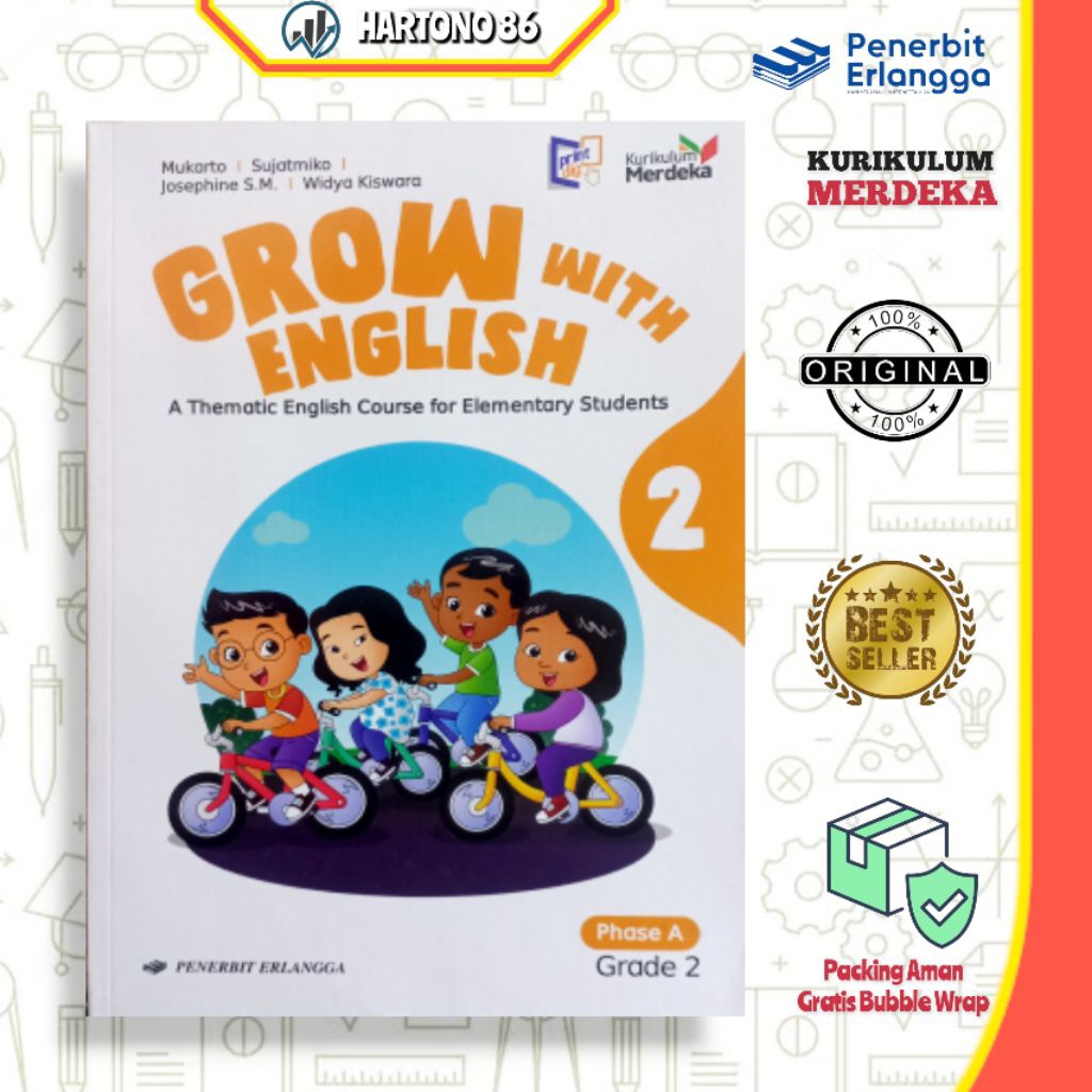 Buku Bahasa Inggris revisi Erlangga SD/MI kelas 2 kurikulum merdeka