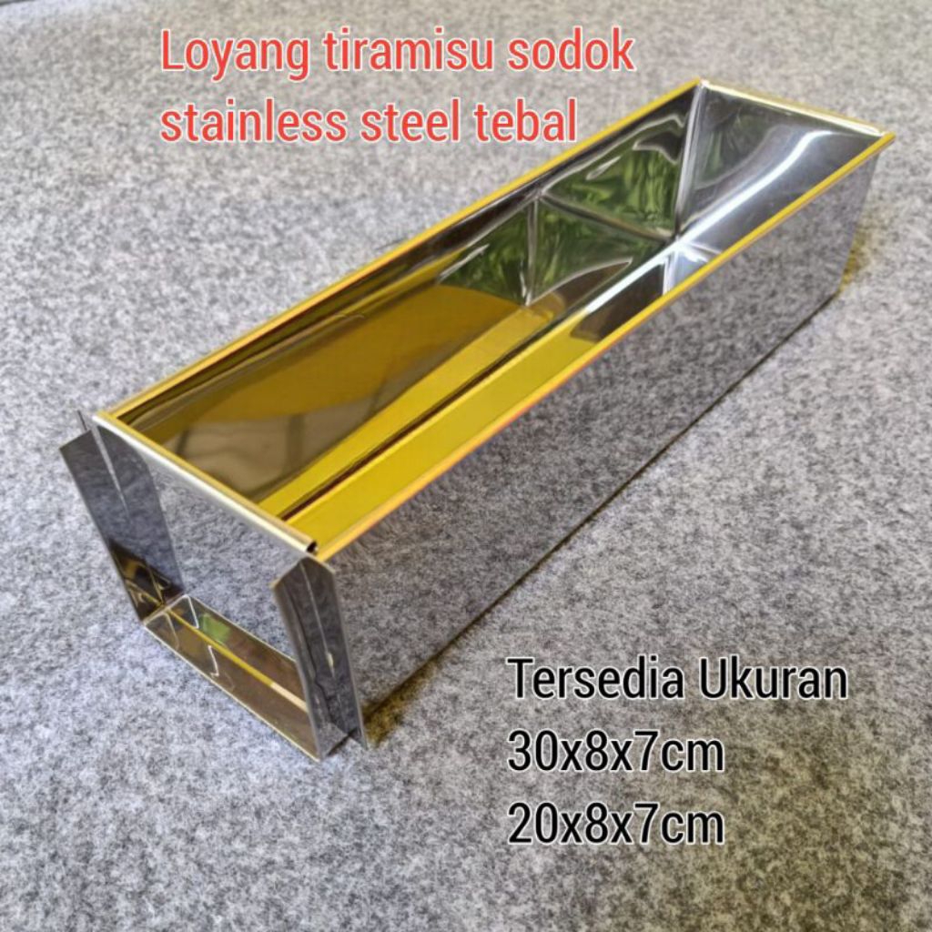Tiramisu Sodok Stainless Steel-Loyang Tiramisu Shape Bongkar Pasang Kitchenware
