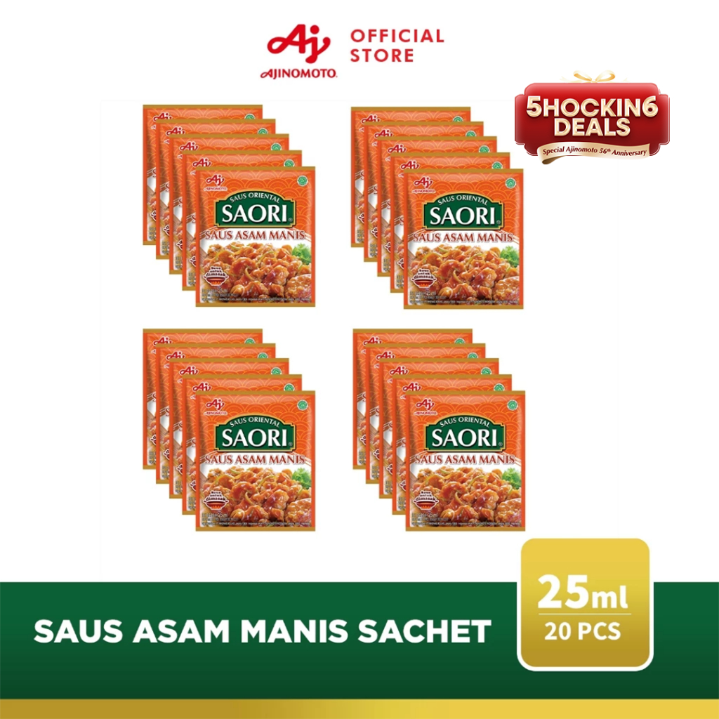 

SAORI® Saus Asam Manis Oriental Sachet 25 ml (20 pcs)