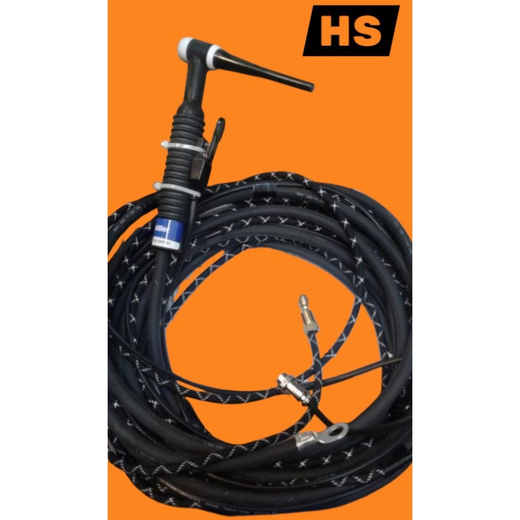 TIG torch WP 26-25-2 Miller setang las Argon TIG torch WP 26 switch (otomatis) 7meter