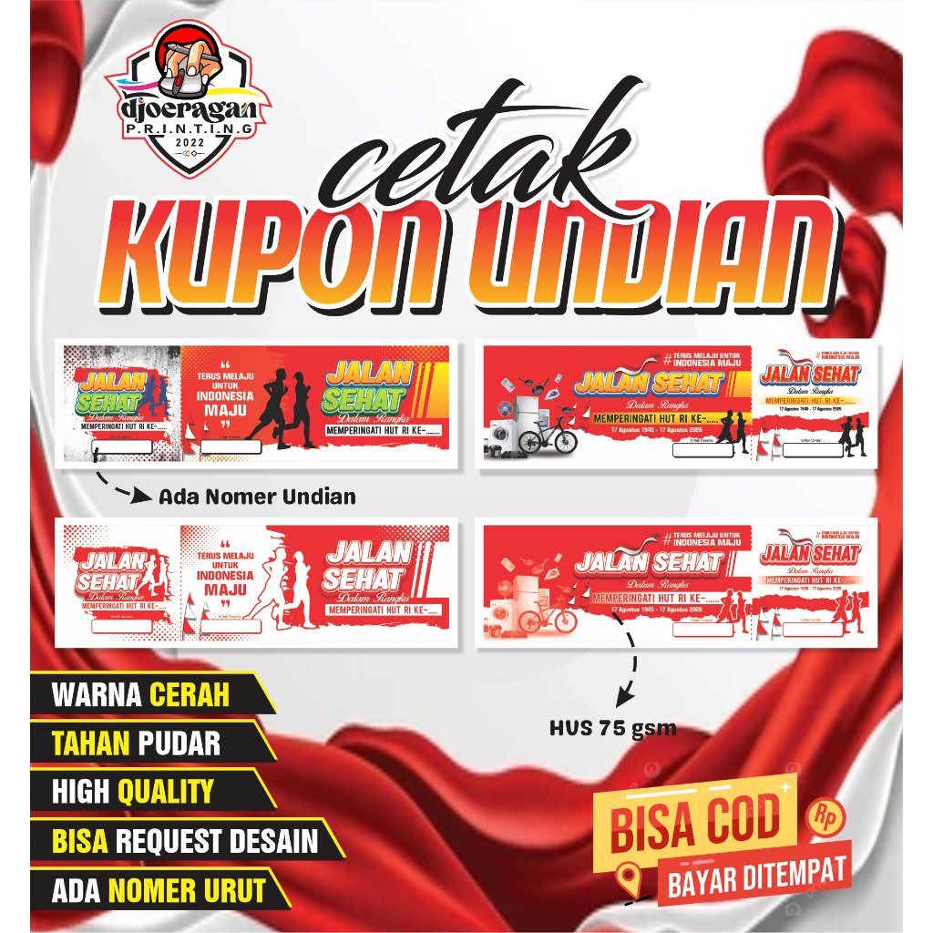 Kartu Kupon | Kupon Jalan Sehat | Undian | Voucher | Kupon Doorprize