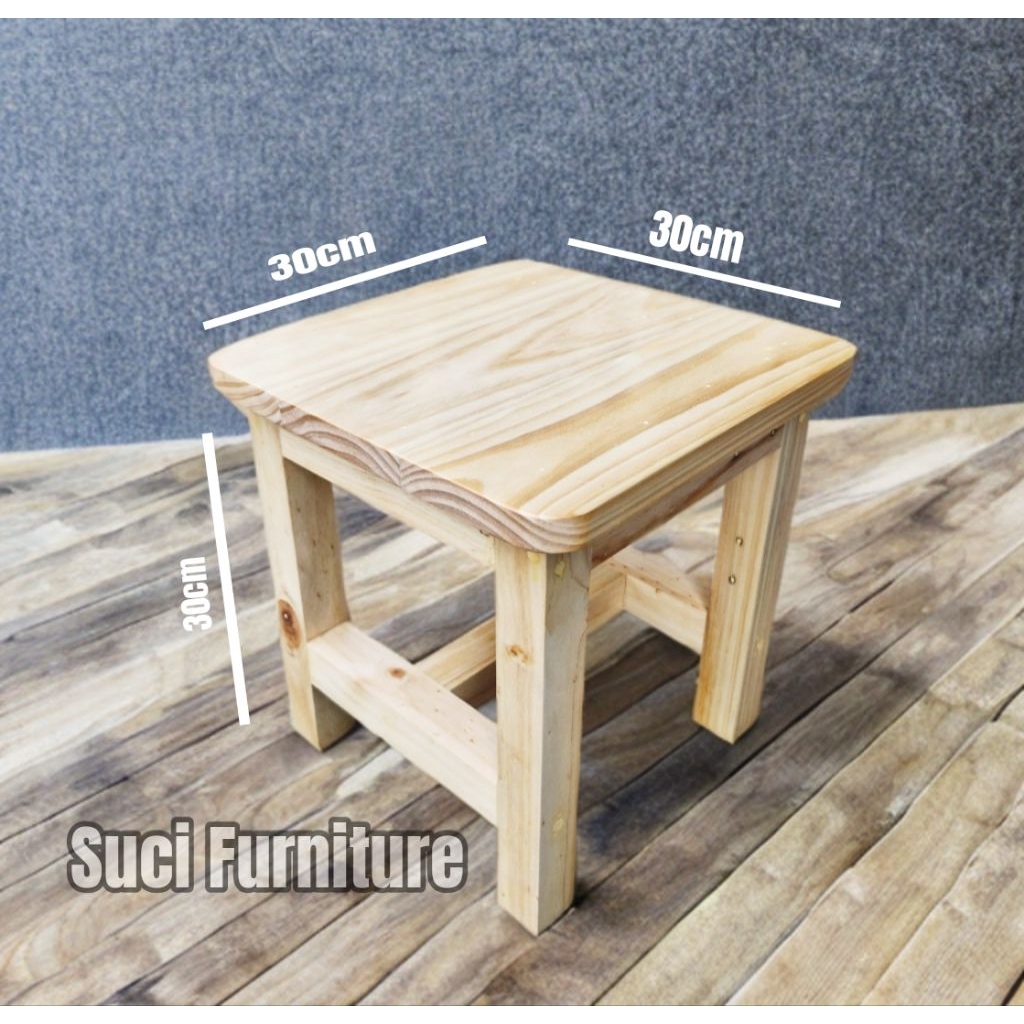 Kursi kayu jati Belanda / Bangku kayu tinggi 30cm / Kursi JatiBelanda