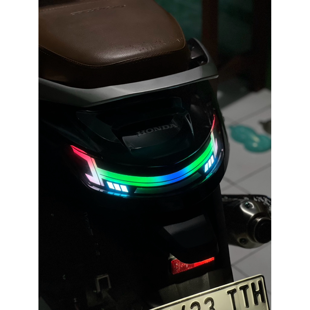 Stoplamp/lampu belakang Honda Stylo 160 custom Lazzy RGB apk bluetooth atur mode dari hp android/ios