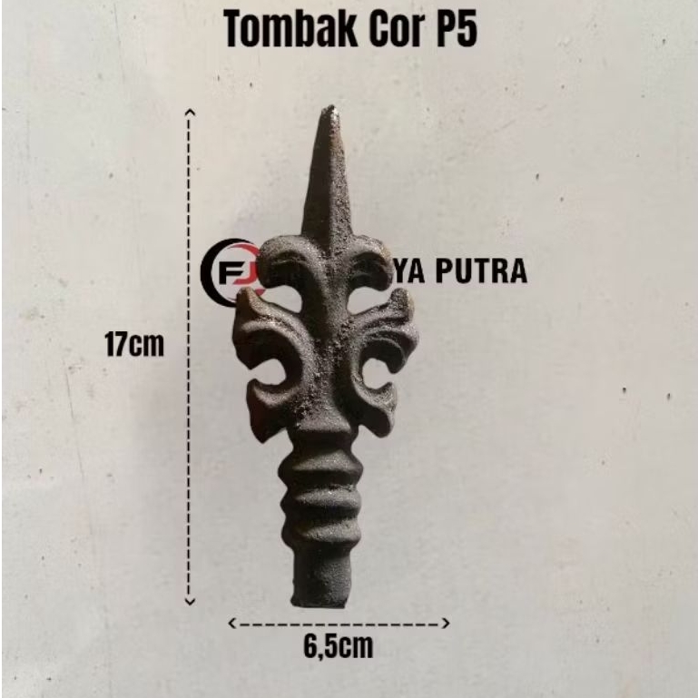 Ornamen Tombak Cor Besi Motif P5 | Aksesories Pagar Besi Tombak Cor Besi