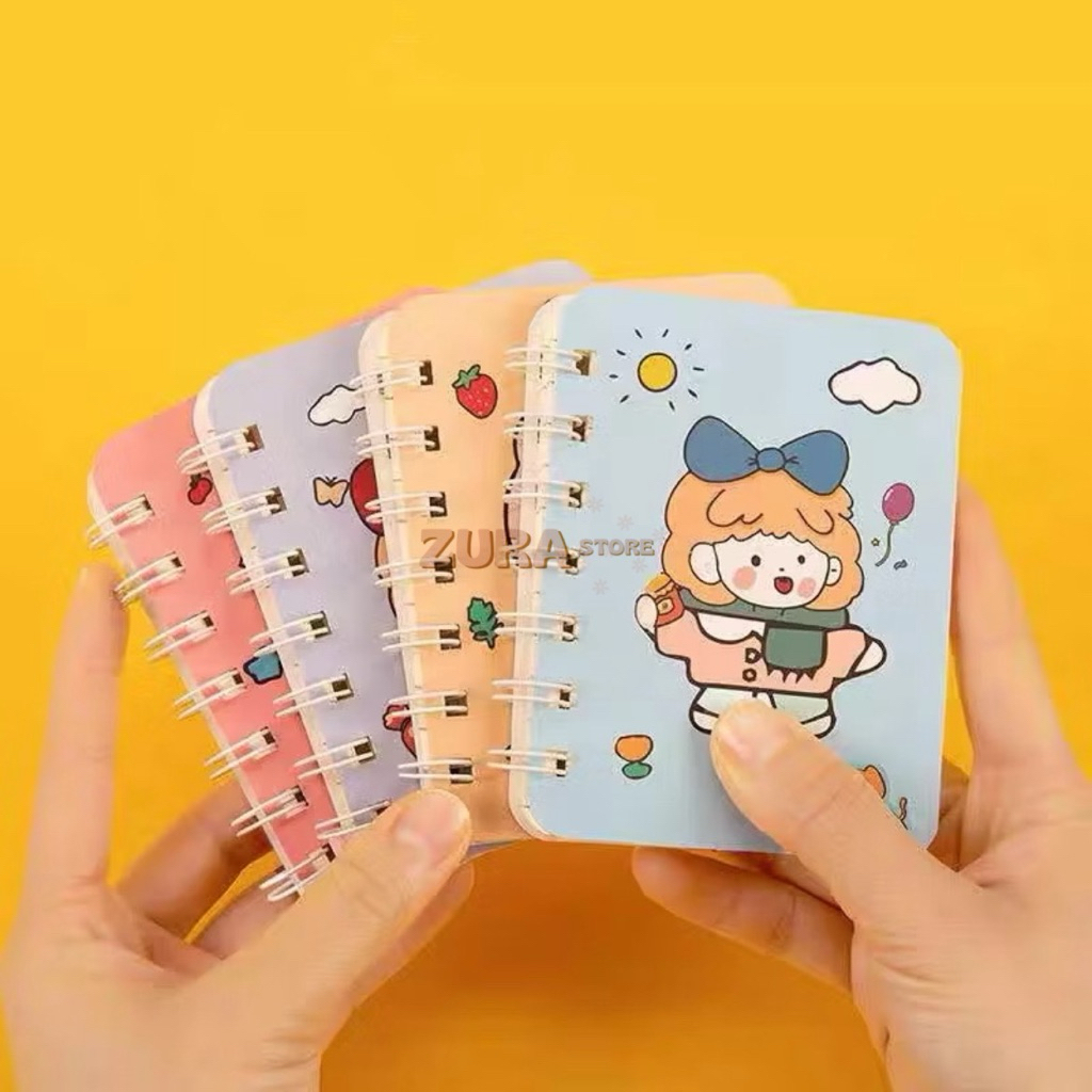 

ZURASTORE | Cute Mini Coil Notebook | BUKU KECIL SIZE A7