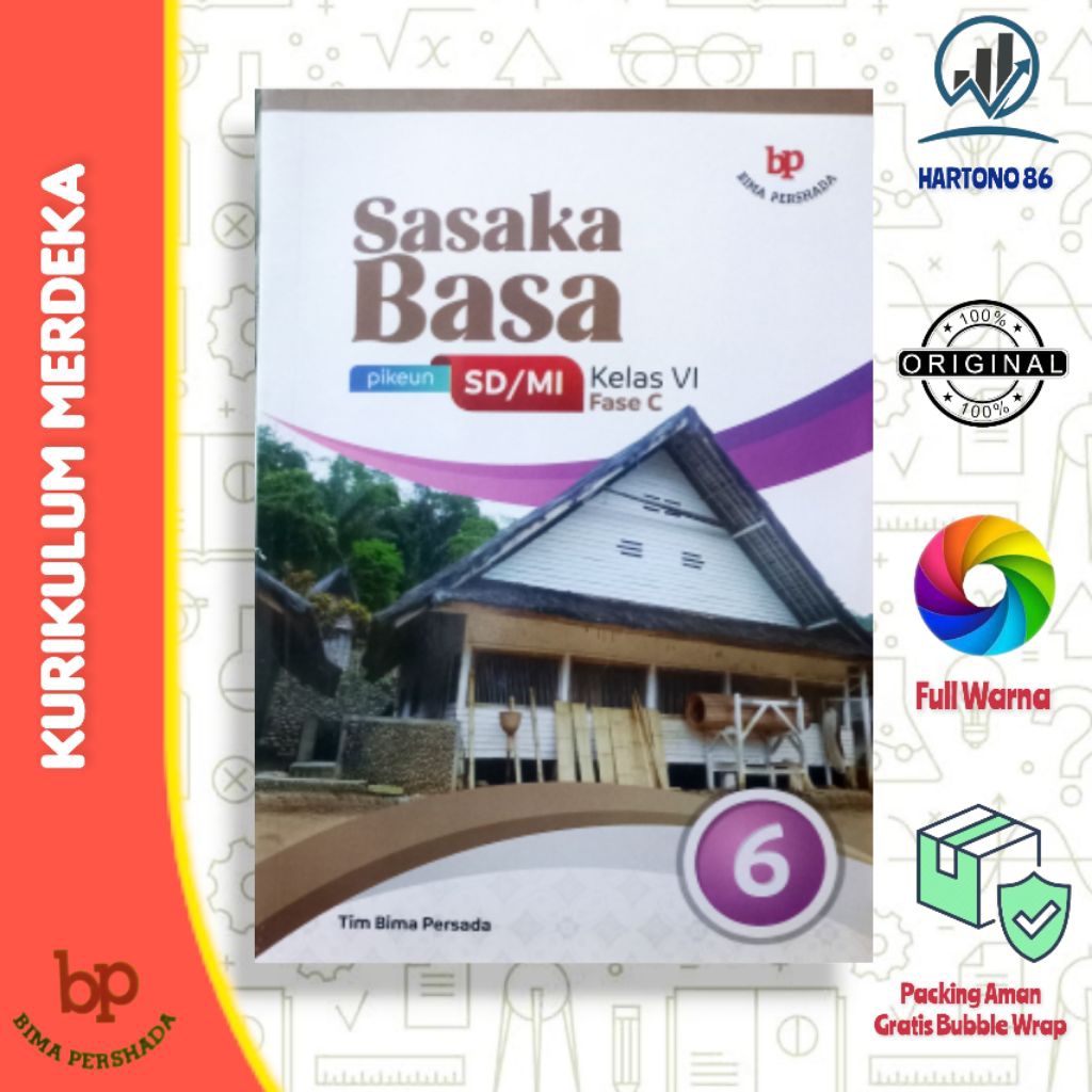 Buku Bahas sunda SASAKA BASA pikeun SD/MI Kelas 6/VI Fase C Kurikulum Merdeka Tim Bima Persada
