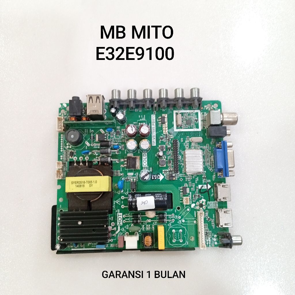 MAINBOARD TV MITO 32E9100 - MB - MOTHERBOARD - MOBO - MESIN TV MITO