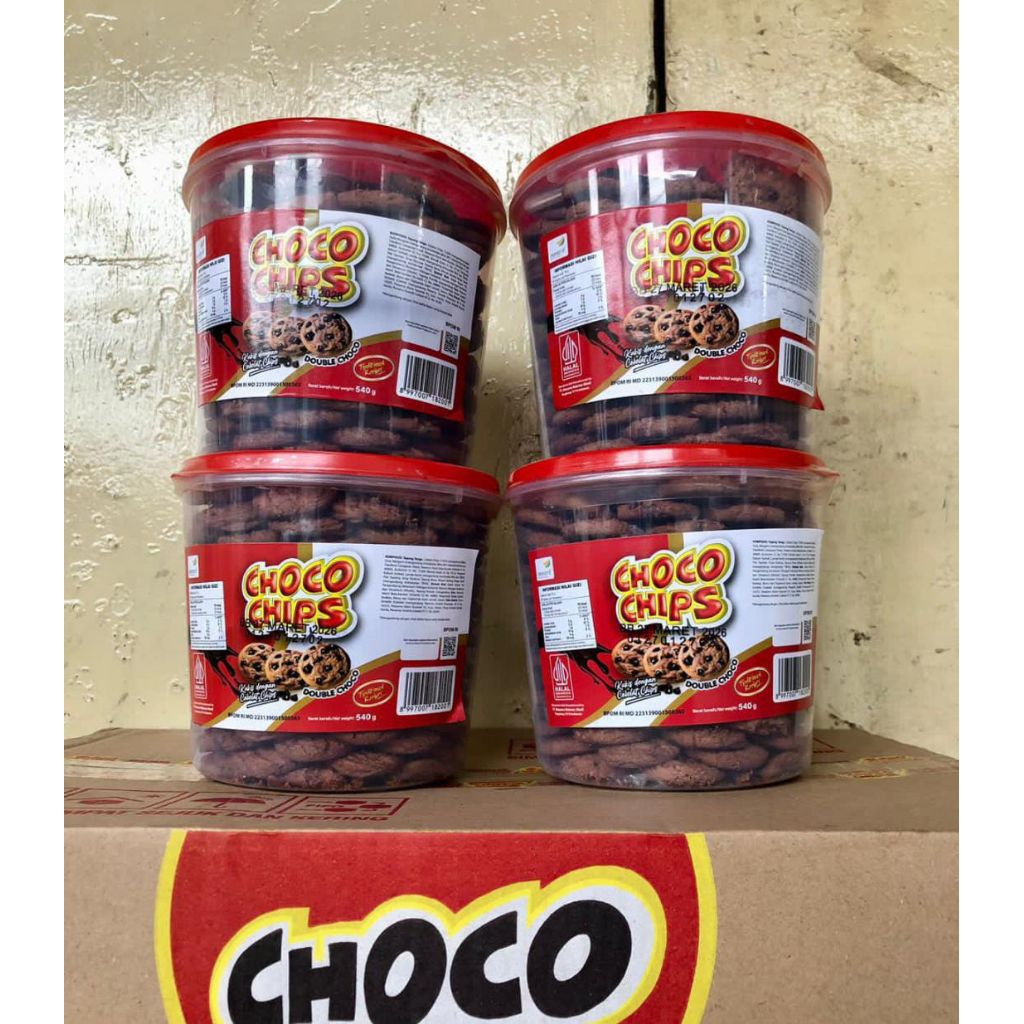 

Choco Chips kemasan toples 540gr // Kue chocochips