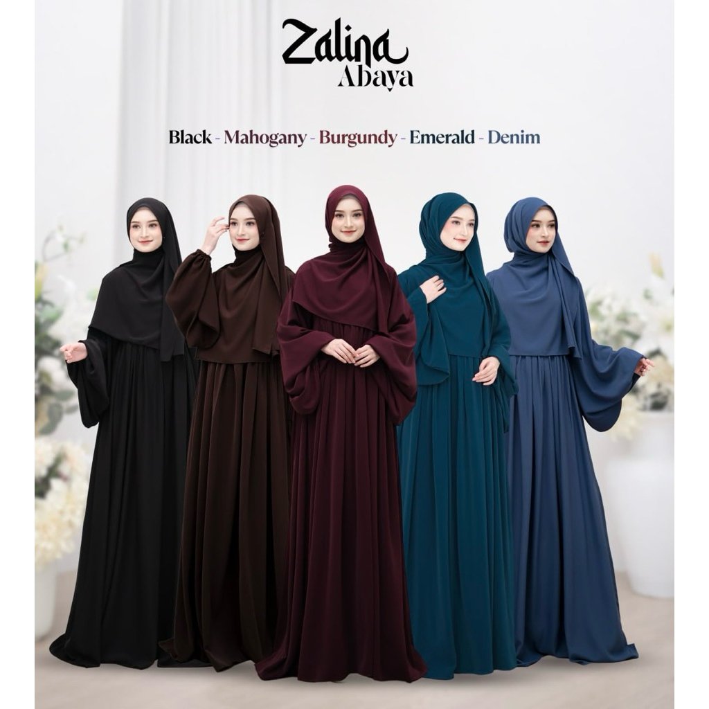 zalina abaya premium tangan balon