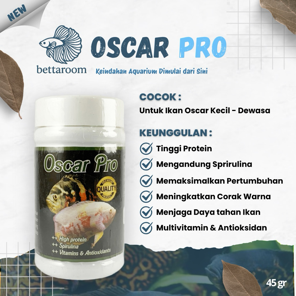 pelet pakan ikan oscar makanan ikan oscar pro