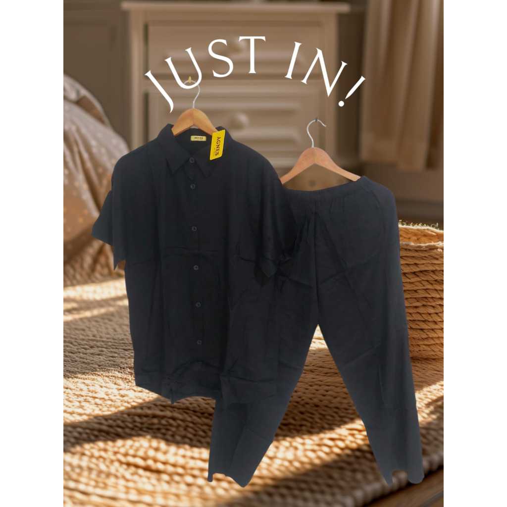 RY.13 [BISA COD] GRA ONE SET WANITA  AGNES BY TESSA CP BAHAN RAYON TWILL PREMIUM JUMBO